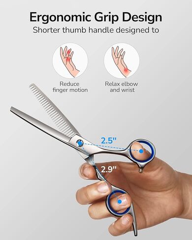 Hair Thinning Scissors ULG Professional Barber’s Texturizing Teeth Shears for Hairdressing, Salon and Home Use Thinning Shears for Hair Cutting, Made of Japanese Stainless Steel, 6.5 inch in Kuwait