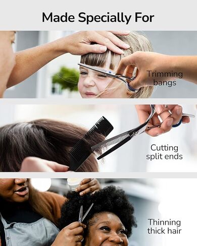 Hair Thinning Scissors ULG Professional Barber’s Texturizing Teeth Shears for Hairdressing, Salon and Home Use Thinning Shears for Hair Cutting, Made of Japanese Stainless Steel, 6.5 inch in Kuwait