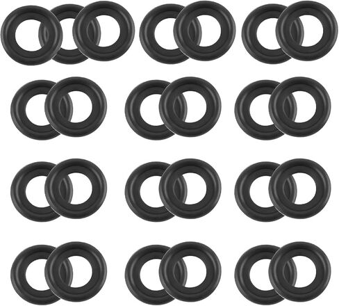 25 PCS M14 Oil Drain Plug Gasket, Rubber Crush Washer Seal, OEM #F5TZ-6734-BA 097-139 5066453 72907 20453, Compatible with Ford Lincoln Mercury Escape (Black) in Kuwait