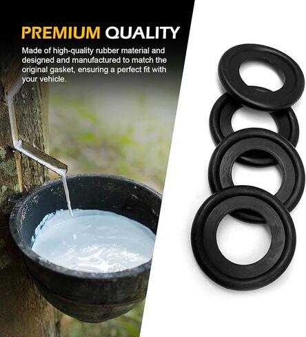 25 PCS M14 Oil Drain Plug Gasket, Rubber Crush Washer Seal, OEM #F5TZ-6734-BA 097-139 5066453 72907 20453, Compatible with Ford Lincoln Mercury Escape (Black) in Kuwait