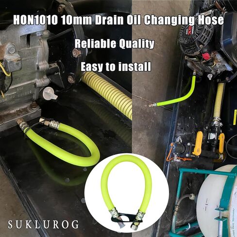 خرطوم تغيير زيت التصريف الأخضر الفلوريسنت 10 مم HON1010 متوافق مع محركات سلسلة Hon-da GX110، GX120، GX160، GX200 in Kuwait