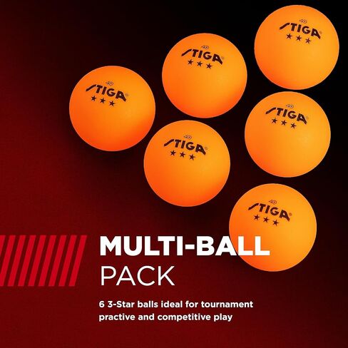 STIGA Tournament-Quality 3-Star Ping Pong Balls – 144 Bulk Pack (White) - Official Size and 40mm Weight – Ultimate Durability and High-Performance Table Tennis Balls in Kuwait