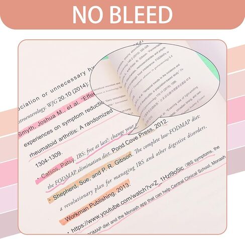 Pink Highlighters, 5 Pack Aesthetic Bible Highlighters No Bleed, Pastel Highlighter Assorted Colors, Cute Highlighter Dual Tip For Journaling Supplies, Bible Study And School Accessories in Saudi Arabia