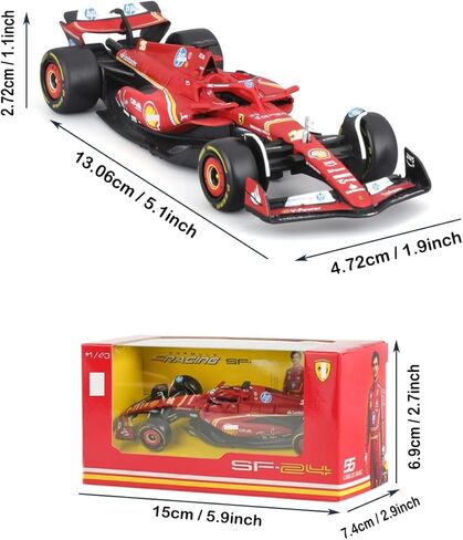 سيارة سباق جديدة من السبائك 2024 1/43 F1 SF24 #16 Leclerc لنموذج سيارة فيراري مجموعة صيغة السيارة (تعبئة صندوق ملون) in Kuwait