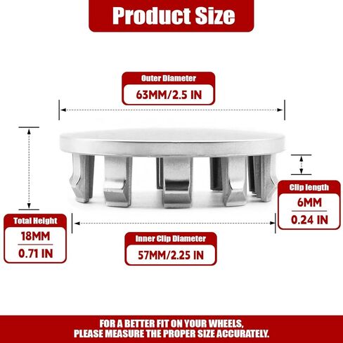 Forten Kingdom 4PCS Custom 63mm 2.5 Inch Custom Glossy Black Plastic Car Hub Wheel Center Caps Fit for Dodge Ram 1500 Wheels 2019-2022 6KF18TRMAA in Kuwait