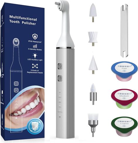 أدوات طب الأسنان من هارتي فلاي، ملمع الأسنان الكهربائي ومجموعة تنظيف الأسنان اليدوية لتنظيف وتلميع الأسنان، مجموعة أدوات طب الأسنان 2 في 1 للعناية الكاملة بالأسنان in Kuwait