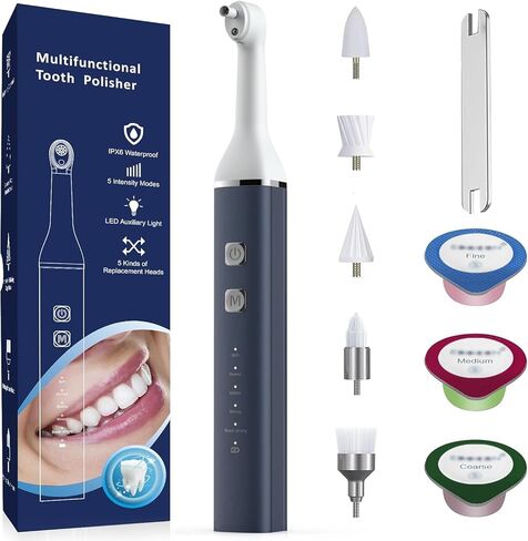 Heartyfly Dental Tools, Electric Tooth Polisher & Manual Teeth Cleaning Kit for Cleaning and Polishing of Tooth, 2 in 1 Dental Tools Kit for Complete Dental Care in Kuwait