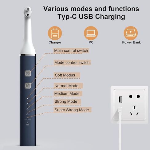 Heartyfly Dental Tools, Electric Tooth Polisher & Manual Teeth Cleaning Kit for Cleaning and Polishing of Tooth, 2 in 1 Dental Tools Kit for Complete Dental Care in Kuwait