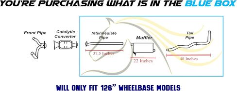 Northeastern Exhaust | Stainless Steel Exhaust Intermediate Pipe, Muffler & Tail Pipe Exhaust System Kit Compatible for Mazda B3000 2004-2007 3.0L | Free Gasket and Clamps Included in Saudi Arabia