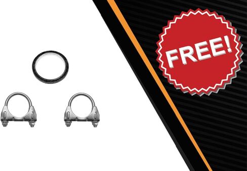 Northeastern Exhaust | Stainless Steel Exhaust Intermediate Pipe, Muffler & Tail Pipe Exhaust System Kit Compatible for Mazda B3000 2004-2007 3.0L | Free Gasket and Clamps Included in Saudi Arabia