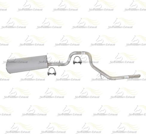 Northeastern Exhaust | Stainless Steel Muffler, Extension Pipe and Tail Pipe Exhaust Kit Compatible for 2002-2005 Ford Explorer 4.6L | Free Clamps Included | Automotive Replacement Part in Saudi Arabia