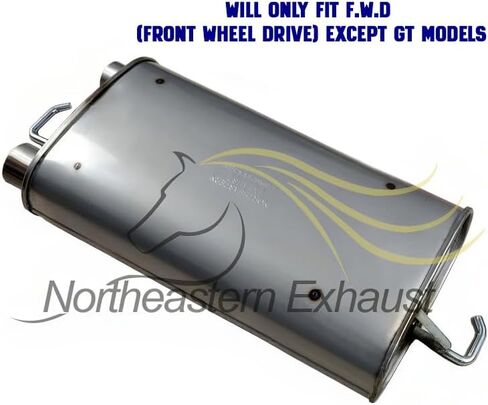 Exhaust Muffler & Tailpipe Kit Compatible for 2009-2010 Pontiac Vibe 2.4L | Stainless Steel | Northeastern Exhaust | Free Clamps Included | Automotive Replacement Part | Direct-Fit in Saudi Arabia