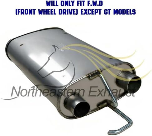 Exhaust Muffler & Tailpipe Kit Compatible for 2009-2010 Pontiac Vibe 2.4L | Stainless Steel | Northeastern Exhaust | Free Clamps Included | Automotive Replacement Part | Direct-Fit in Saudi Arabia