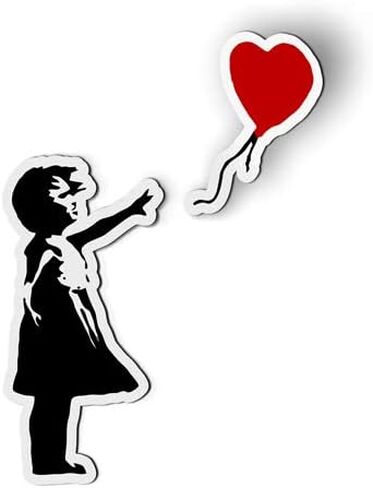 Banksy Girl with Heart Balloon - Car Magnet - 6" in Saudi Arabia