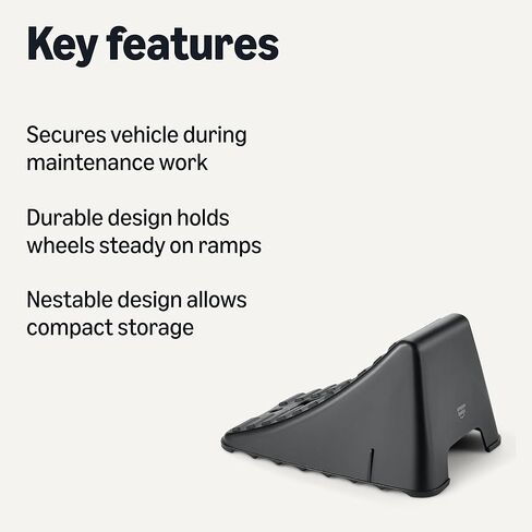 Amazon Basics - Automotive Wheel Chocks, Black, 2 Pack in Saudi Arabia