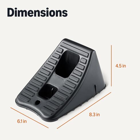 Amazon Basics - Automotive Wheel Chocks, Black, 2 Pack in Saudi Arabia