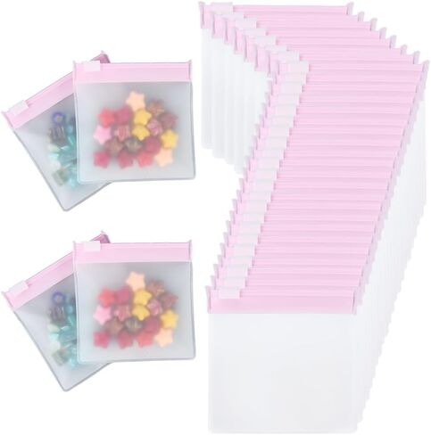 40Pcs 3 x 3 Inch Jewelry Storage Self Sealing Bags Zipper Pill Pouches Small Anti Tarnish Clear EVA Zip Lock Jewelry Pouch for Travel Pill Organizer Earrings Rings Necklaces Watches Black in Saudi Arabia
