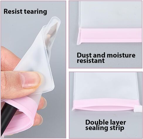 40Pcs 3 x 3 Inch Jewelry Storage Self Sealing Bags Zipper Pill Pouches Small Anti Tarnish Clear EVA Zip Lock Jewelry Pouch for Travel Pill Organizer Earrings Rings Necklaces Watches Black in Saudi Arabia
