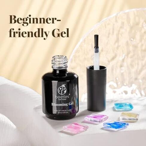 Beetles 2 Pcs 15ml No Wipe Gel Top Coat and Base Coat Set - Shine Finish and Long Lasting, Soak Off LED Nail Lamp Gel Base Top Coat Finish Nail Art Design Manicure Gifts for Women in Kuwait