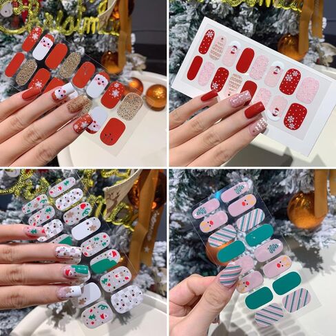 12 Sheets Halloween Nail Wraps Stickers, Nail Polish Strips DIY Self-Adhesive Full Glitter Nail Art Decals Pumpkin Bat Ghost Spider Skull Pattern with 2 Piece Nail Files for Party Decor (168 Pieces) in Kuwait