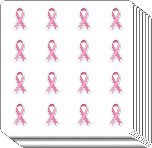 Breast Cancer Stickers, 0.5 inch Ribbon Scrapbooking Arts Calendar Kids Crafting 208-Pack in Saudi Arabia