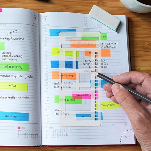 Flexible Planner Stencil, 3 Pack Reusable Templates for Dot Grid Journals, Calendar Stencils for Planners, Checklists and DIY Crafts in Saudi Arabia
