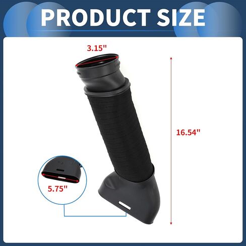 Air Cleaner Intake-Inlet Duct Tube Hose, No.A2720900282 for Mercedes Benz C230 C280 C350 2006-2007 Black, 1 Pc in Saudi Arabia