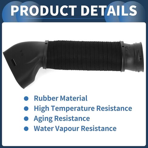 Air Cleaner Intake-Inlet Duct Tube Hose, No.A2720900282 for Mercedes Benz C230 C280 C350 2006-2007 Black, 1 Pc in Saudi Arabia