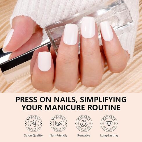 Makartt Nail Glue with Glue Remover Kit, Super Strong Nail Glue 7ML for Acrylic Nails Press On Nails,10ML Glue Off Fake Nails, Remover for Super Glue, Nail Polish Easy Application Nail Art Supplies in Kuwait