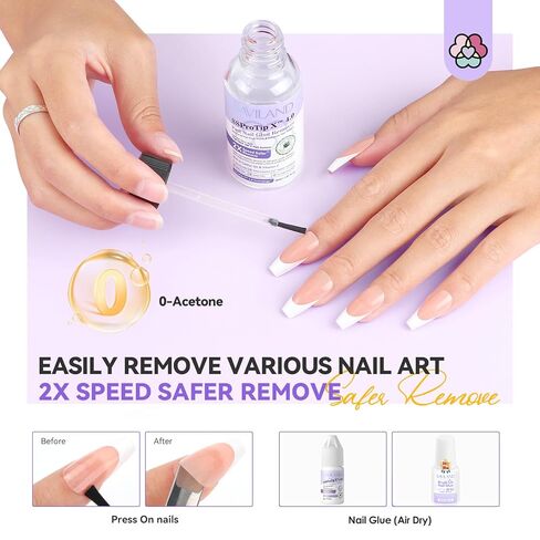 Saviland 15ML Nail Glue Gel,4 in 1 U V Nail Glue Gel for Easy and Fast Nail Extension, Strong Gel X Nail Glue for Long lasting Nail Tips DIY Nail Art(Curing Needed) in Kuwait