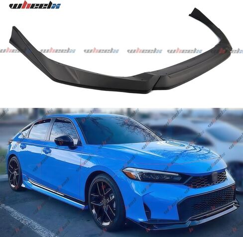 الشفة الأمامية متوافقة مع Honda Civic Sedan & Hatchback 2025 2026، طقم الجسم الفاصل لسد الهواء الأمامي (أسود لامع + أبيض) in Kuwait