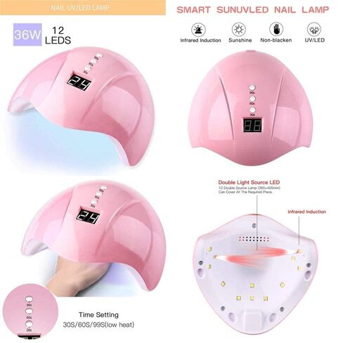 Acrylic Nail Kit,Acrylic Powder Set,Electric Nail Drill Set Polish Pen File Kit, Nail Lamp Manicure Dryer Lamp, Acrylic Nail 3D Art Manicure Supplies for beginners with everything in Kuwait