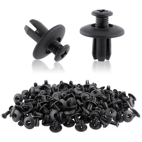 MOTOALL Nylon Fender Liner Door Trim Panel Bumper Shield Retainer Fastener Rivet Push Type Clips for 8mm Hole Ford Mazda Hyundai Kia MB-455-56143 86590-28000 Car Auto Body - 100pcs in Saudi Arabia