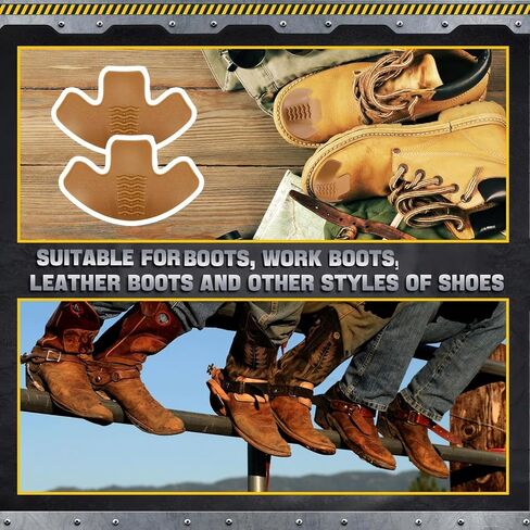 8 Pieces Toe Guards for Boots Toe Protectors Work Toe Guards Rubber Toe Covers Boot Toe Caps for Repairing Do Not Include Glue and Sandpaper in Saudi Arabia