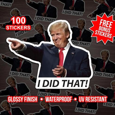 100 قطعة من ملصقات ترامب I Did That ملصقات مضخة الغاز، ملصقات مضادة لترامب، بضائع ضخمة تبا لدونالد ترامب in Kuwait