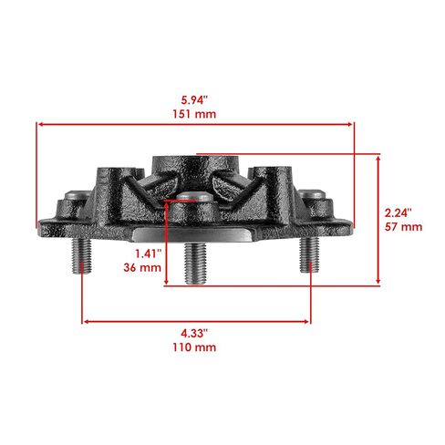 Caltric Front Left and Right Wheel Hub Compatible with Honda Rancher 420 TRX420FE 4X4 2014-2022 in Saudi Arabia