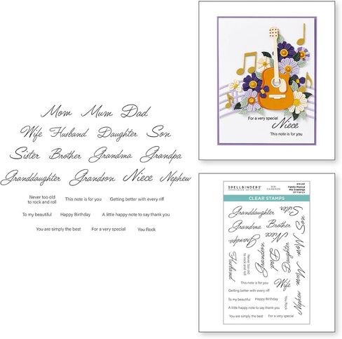 مجموعة طوابع شفافة لمزيج تحيات العائلة الموسيقية STP-257 من Spellbinders من مجموعة النوتات الموسيقية بيبي من بيبي كاميرون in Saudi Arabia
