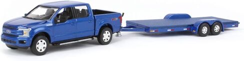 Truck 1/64 2019 Ford F-150 Blue Metallic with Blue Trailer CP7977 in Saudi Arabia