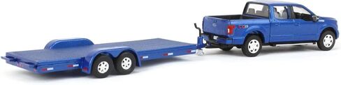 Truck 1/64 2019 Ford F-150 Blue Metallic with Blue Trailer CP7977 in Saudi Arabia
