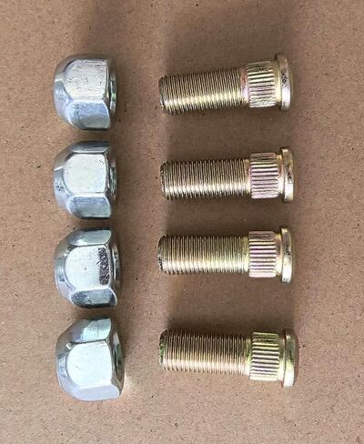 4pcs 1/2"-20 Wheel Stud 116-1696 with Lug Nuts Replacement for Toro Exmark Aerators Staris Lazer Z E S X Staris Lawn Mower in Saudi Arabia