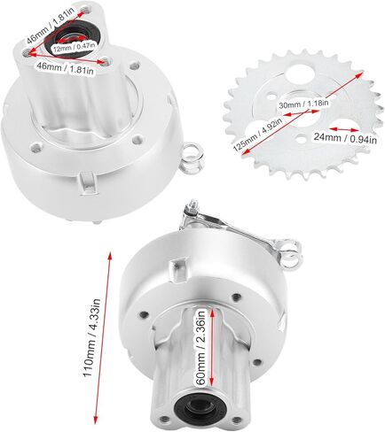 Acouto Replacement for Monkey Bike Z50 Z50R Z50A Z50J Z50JZ Z50GZ Rear Wheel Brake Hub Aluminum Alloy with 420 29T Chain Sprocket for Efficient Control in Saudi Arabia