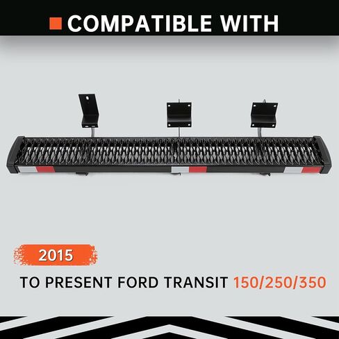 Kojem Side Step متوافق مع 2015-2025 Ford Transit 150/250/350 قبضة خطوة الباب المنزلق مجموعة لوحة الجري Cargo Van Step الفولاذ المطلي بمسحوق أسود - جانب الركاب in Saudi Arabia