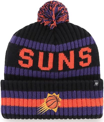 47 MLB Unisex-Adult Primary Logo Bering Cuffed Knit Pom Beanie Hat One Size (Los Angeles Angels Red) in Kuwait