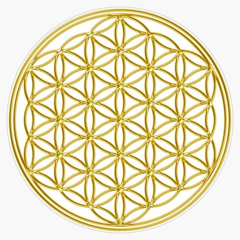 Flower Of Life, Sacred Geometry, Energizing & Purification Sticker Vinyl Waterproof Sticker Decal Car Laptop Wall Window Bumper Sticker 5" in Saudi Arabia