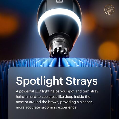 ماكينة تشذيب شعر الأنف والأذن الكهربائية MANSCAPED® Weed Whacker® 2.0 - أداة دقيقة بسرعة 7000 دورة في الدقيقة مع بطارية قابلة لإعادة الشحن، رطبة/جافة، سهلة التنظيف، شفرة محسنة قابلة للاستبدال من الفولاذ المقاوم للصدأ in Kuwait