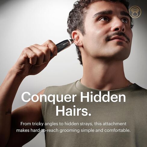ماكينة تشذيب شعر الأنف والأذن الكهربائية MANSCAPED® Weed Whacker® 2.0 - أداة دقيقة بسرعة 7000 دورة في الدقيقة مع بطارية قابلة لإعادة الشحن، رطبة/جافة، سهلة التنظيف، شفرة محسنة قابلة للاستبدال من الفولاذ المقاوم للصدأ in Kuwait