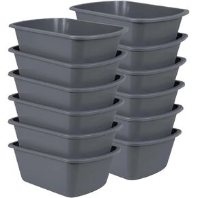 Wash Basins – Rectangular Plastic Hospital Bedside Soaking Tub [1 Pack] Small 7 Quart Graduated Bucket - Portable Washbasin for Washing, Cleaning, Foot Bath, Washing Dishes, Face Cleansing Bowl in Kuwait