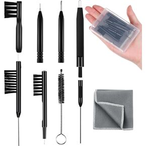 12 Pieces Hearing Aid Cleaning Tools Hearing Aid Cleaning Kit Hearing Aid Case Cleaner Kit with Wax Loop and Magnet Multi-functional Earphone Earbuds Cleaner Kit with Velvet Bag in Kuwait