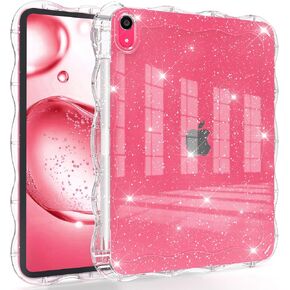 حافظة Rantice iPad Air الجيل الخامس/الرابع مع واقي شاشة (2022/2020)، حافظة iPad Air مقاس 10.9 بوصة مع حامل أقلام، حافظة رفيعة مقاومة للصدمات مع مسند للأطفال البنات، لمعان شفاف in Kuwait