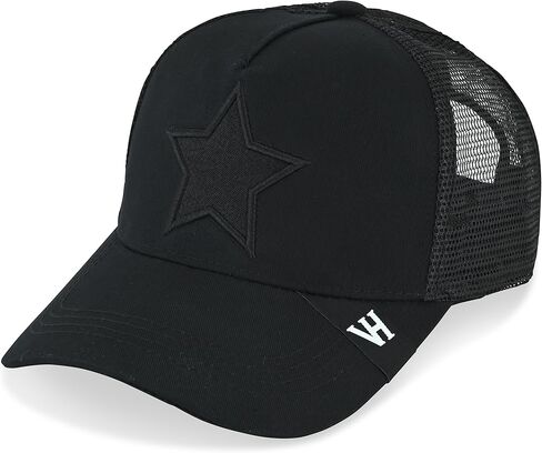 VINTAGE HAVANA Black Trucker Hats Women | Mesh Adjustable Snapback Hat | Men & Women Trendy Fashion Baseball Cap in Saudi Arabia